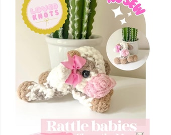 Crochet Cow Rattle Pattern: Chew the Moo Amigurumi (PDF Download)