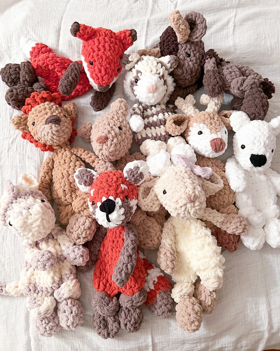 MADE TO ORDER Mini Bestie Snugglers, Animal Lovey, Babies First Stuffed