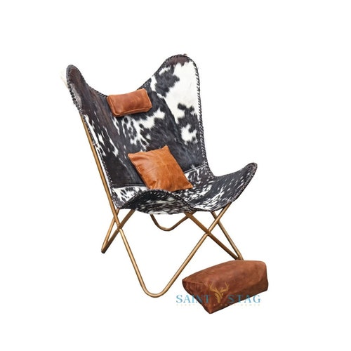 Handcrafted Leather Butterfly Chair Original Hide Indian BKF Etsy