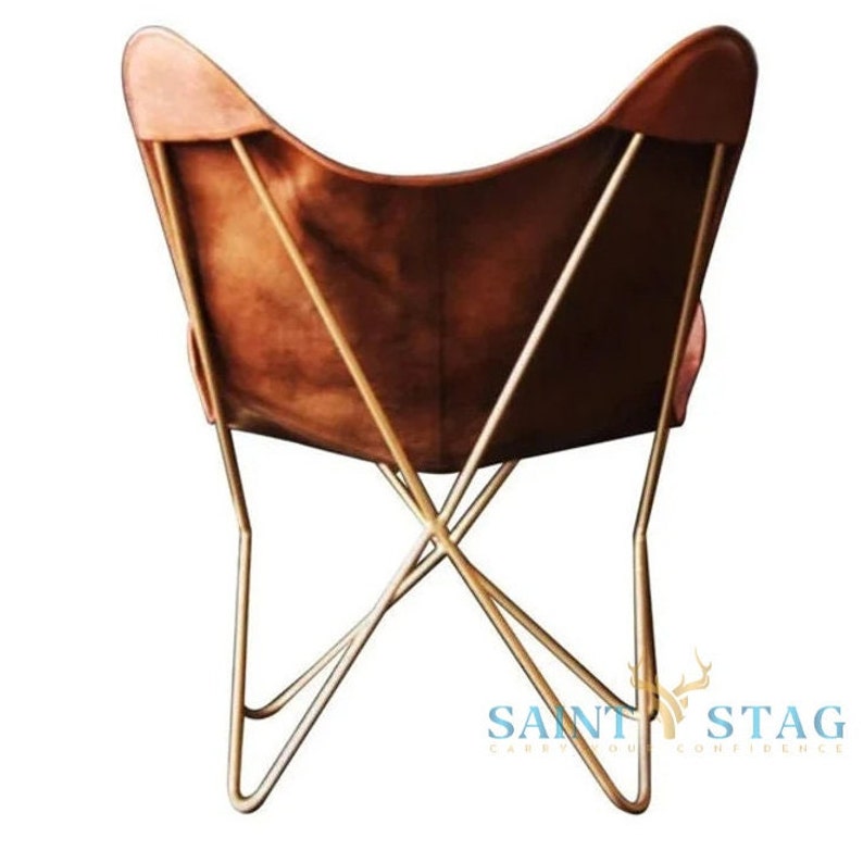 Vintage Leather Butterfly Chair Leather BKF Living Room Etsy