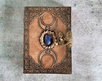 New beautiful sun and moon Leather journals, Notebook Or Sketchbook , Book Of shadows, Gift for Men & Women Halloween fall gifts
