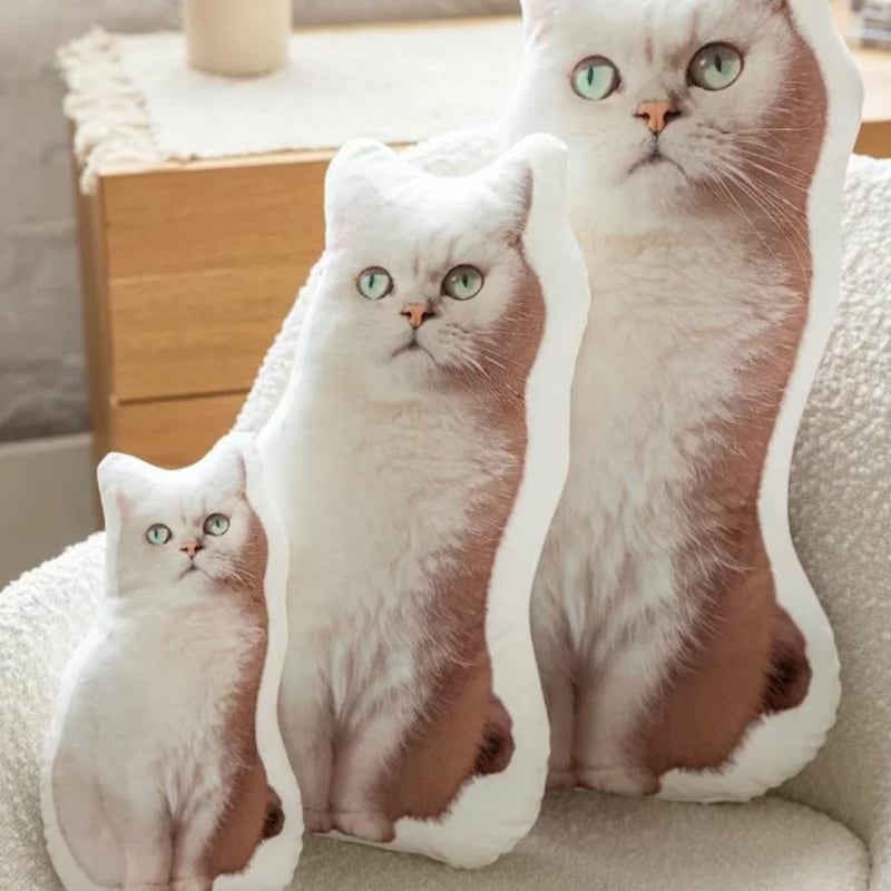 Custom cat shaped pillow etsy