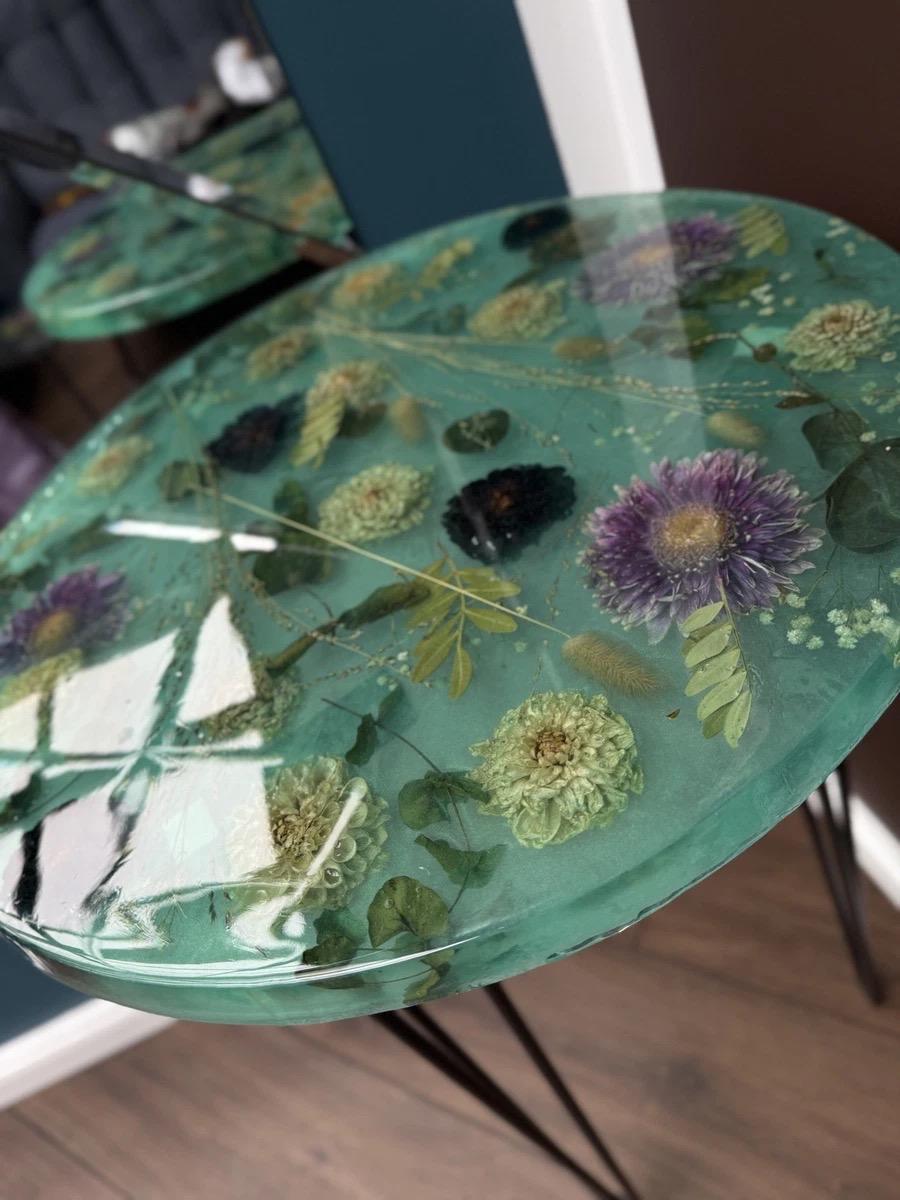 Table basse en résine époxy, table basse, table basse époxy, table d'appoint