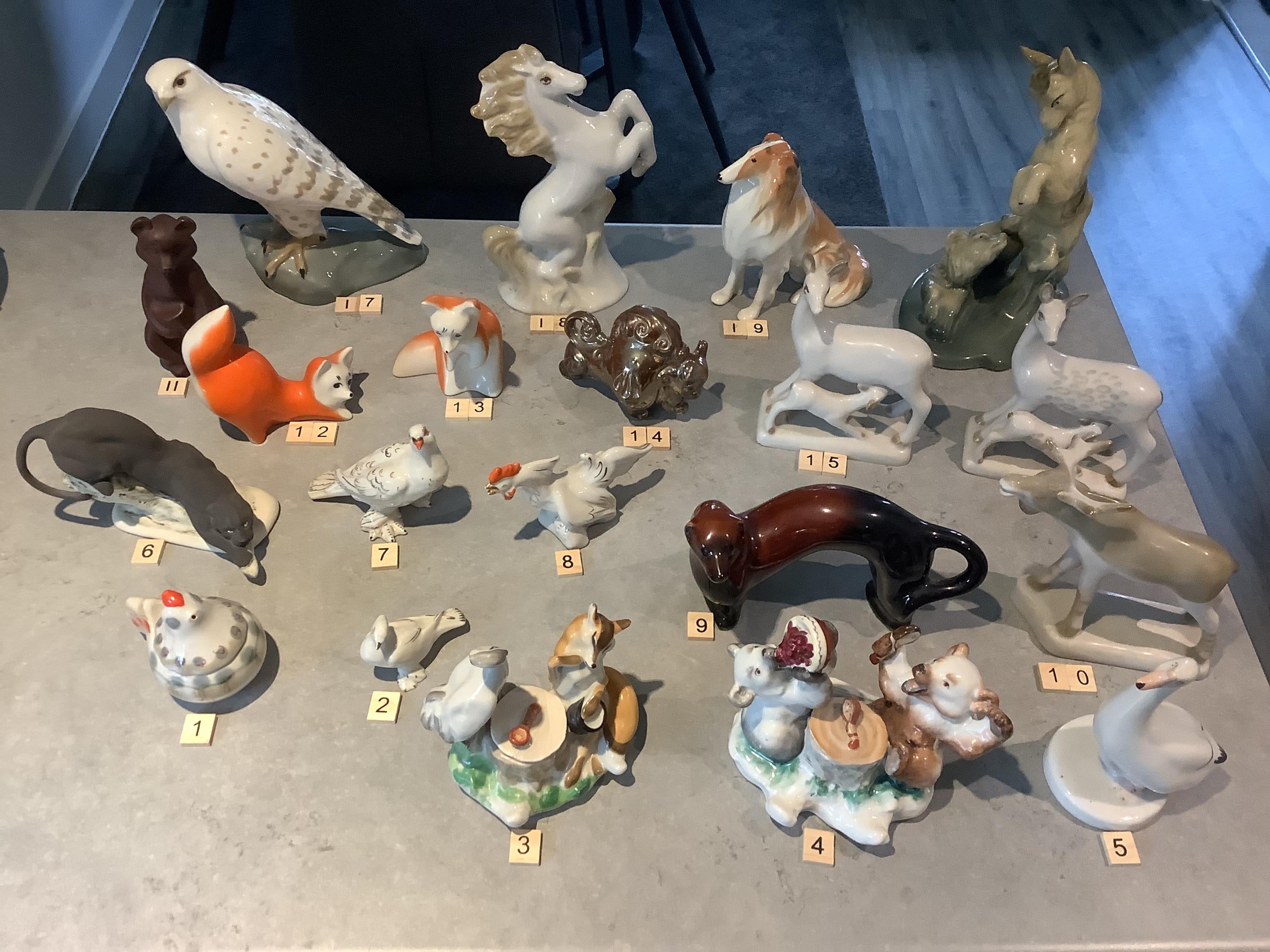 LOMONOSOV ロモノーソフ 犬の置物 陶器製 Lomonosov figurines - Etsy 日本