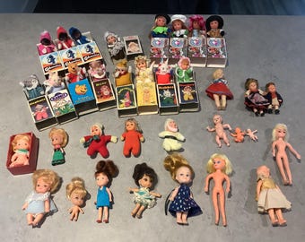 JE. - Vintage 1980s Matchbox baby dolls, animals, Continental, dolls house, stork baby, kiddle clones etc.
