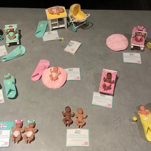 MMB. - Zuru realistic soft touch My Mini Baby miniature dolls & accessories sets