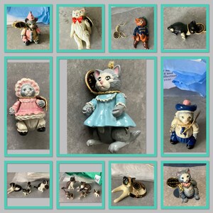 ハチワレ　Hantel ネコ　ハンテル　スコットランド　猫　cat ミニチュア Hantel Pewter Cat - Etsy