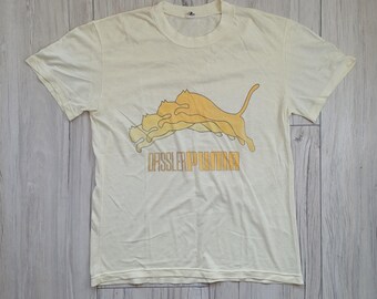 PUMA Shirt 80s Vintage/ Original Fierce Cat Red Sun RARE