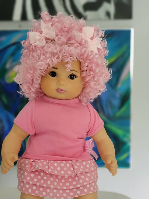 Buy Pinkie OOAK Custom American Girl Bitty Baby Doll Pink Curly Hair Fair Complexion Brown Eyes Online in India Etsy