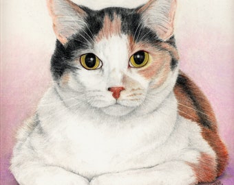 Gato Calicio, arte de parede para impressão, download digital
