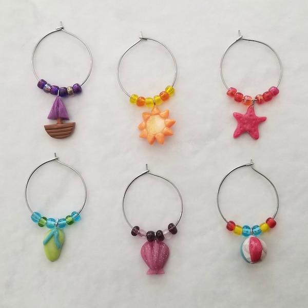 Summer Wine Glasses Etsy