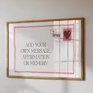 Carta de amor personalizada, impresión digital, ilustración manuscrita y dibujada a mano, nota de amor, regalo de San Valentín, recuerdo especial, regalo único