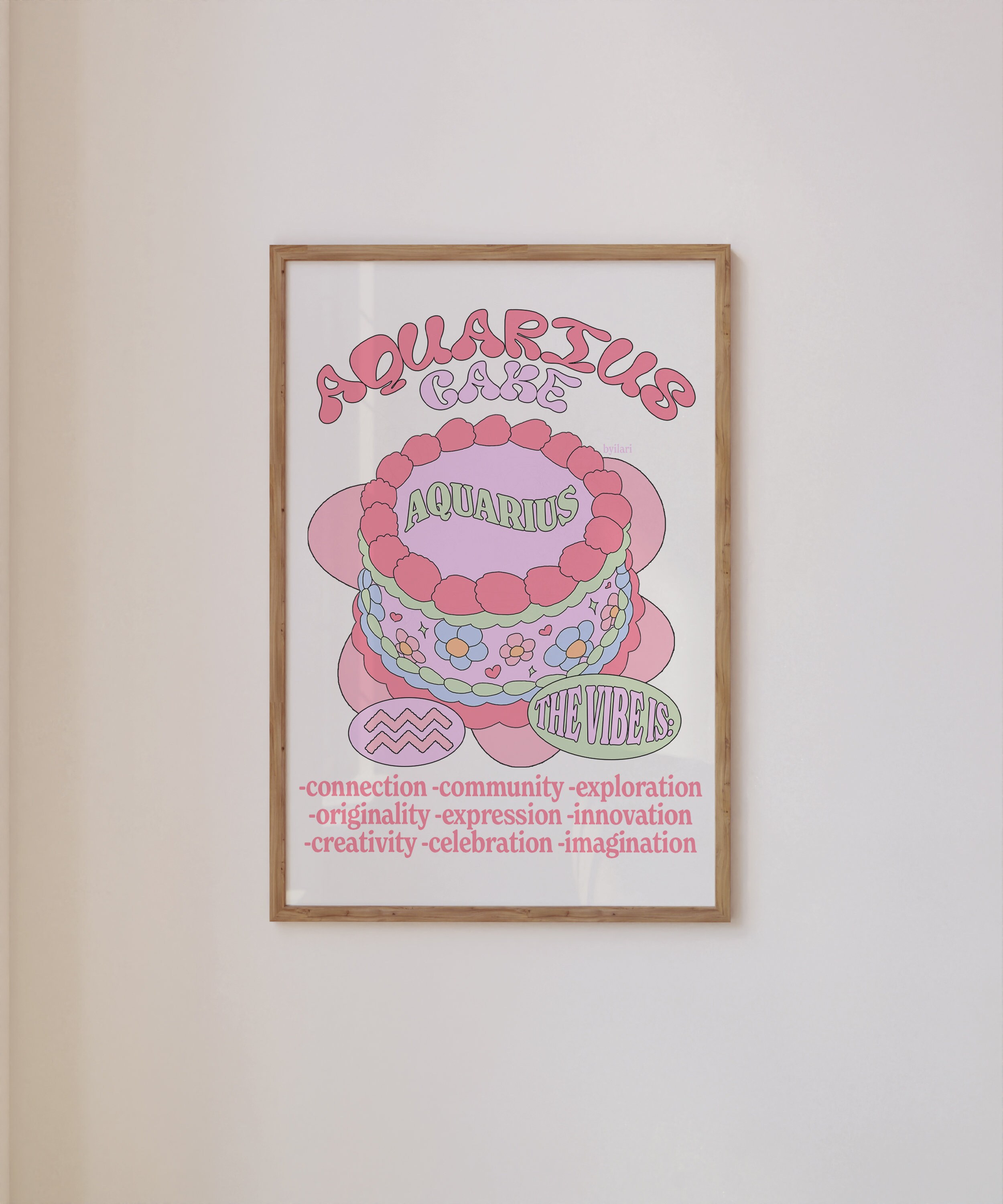 affiche-coeurs-a4-a-motif-graphique-rose-et-lilas-en-origami-decoration- murale-pour-chambre-bebe