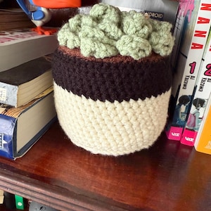 Crochet Succulent Plant in Pot – Handmade Plush Decor, Faux Plant Gift, Amigurumi Plant, Soft Yarn Housewarming Gift