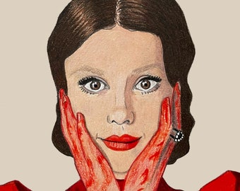 Mia Goth "Pearl" Colored Pencil Portrait Giclee Print