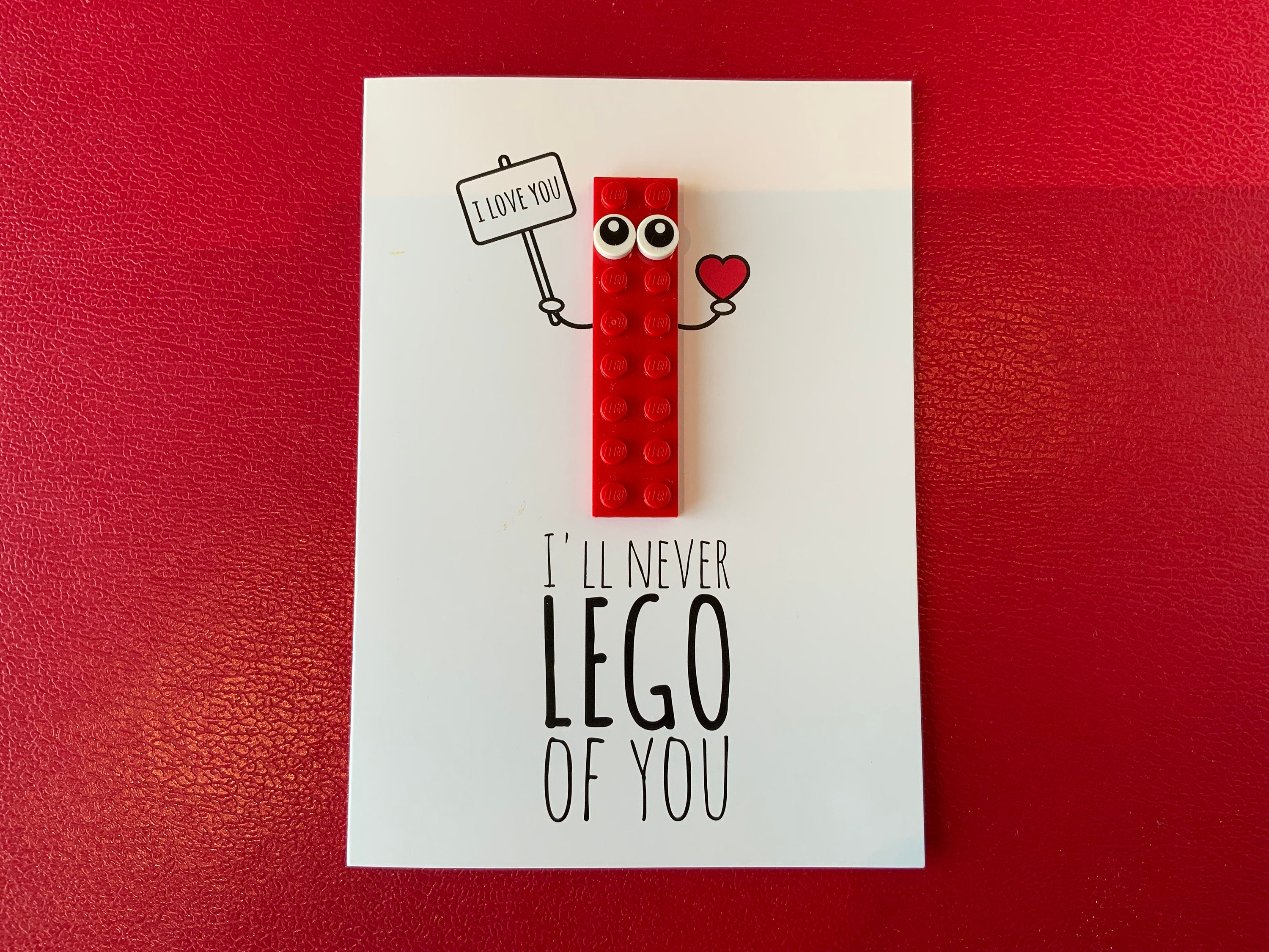 I'll Never Lego of You Card, Made Using Lego (6x2) Piece -  Birthday/anniversary/general/valentines - Etsy