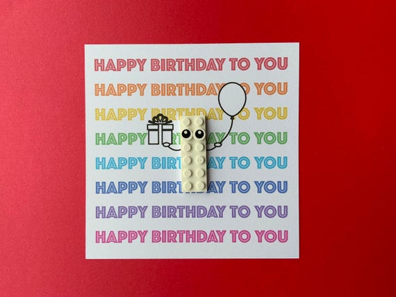 Brick Piece Birthday Card With Repeated 'happy Birthday to You