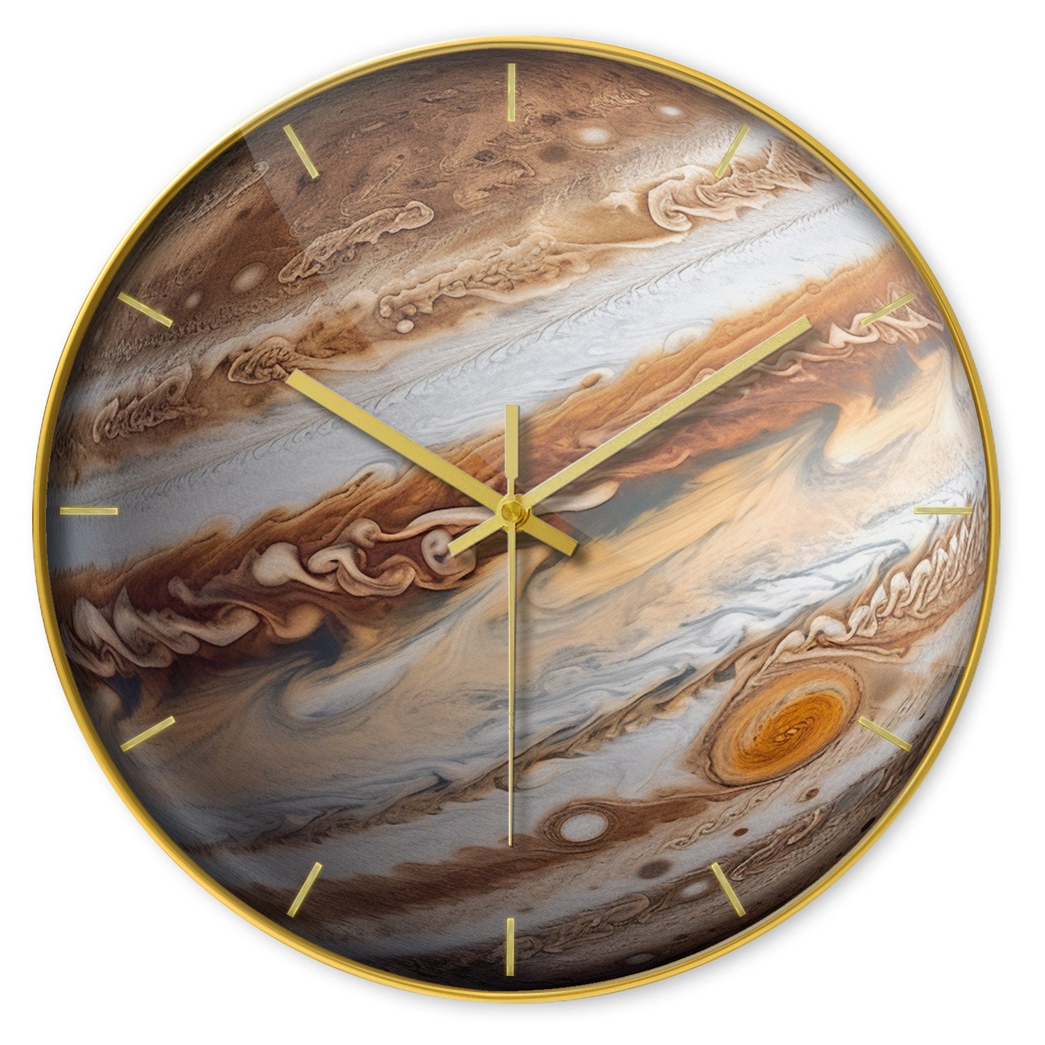 Jupiter Glow Clock Brown Clock Beautiful Jupiter Wall Etsy
