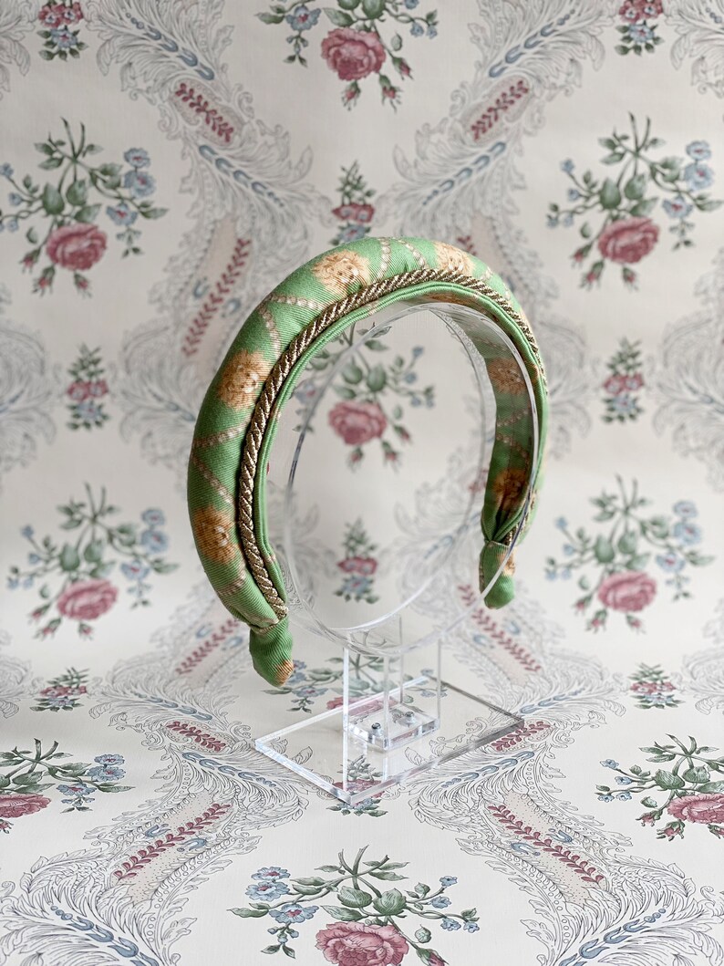 Vintage Green Lion Tudor England Headband, Headband Fascinator Special