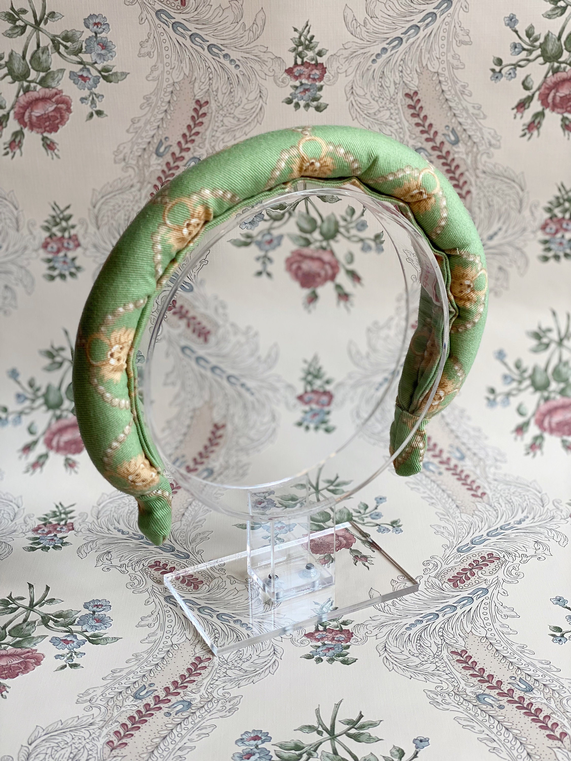 Vintage Green Lion Tudor England Headband, Headband Fascinator Special