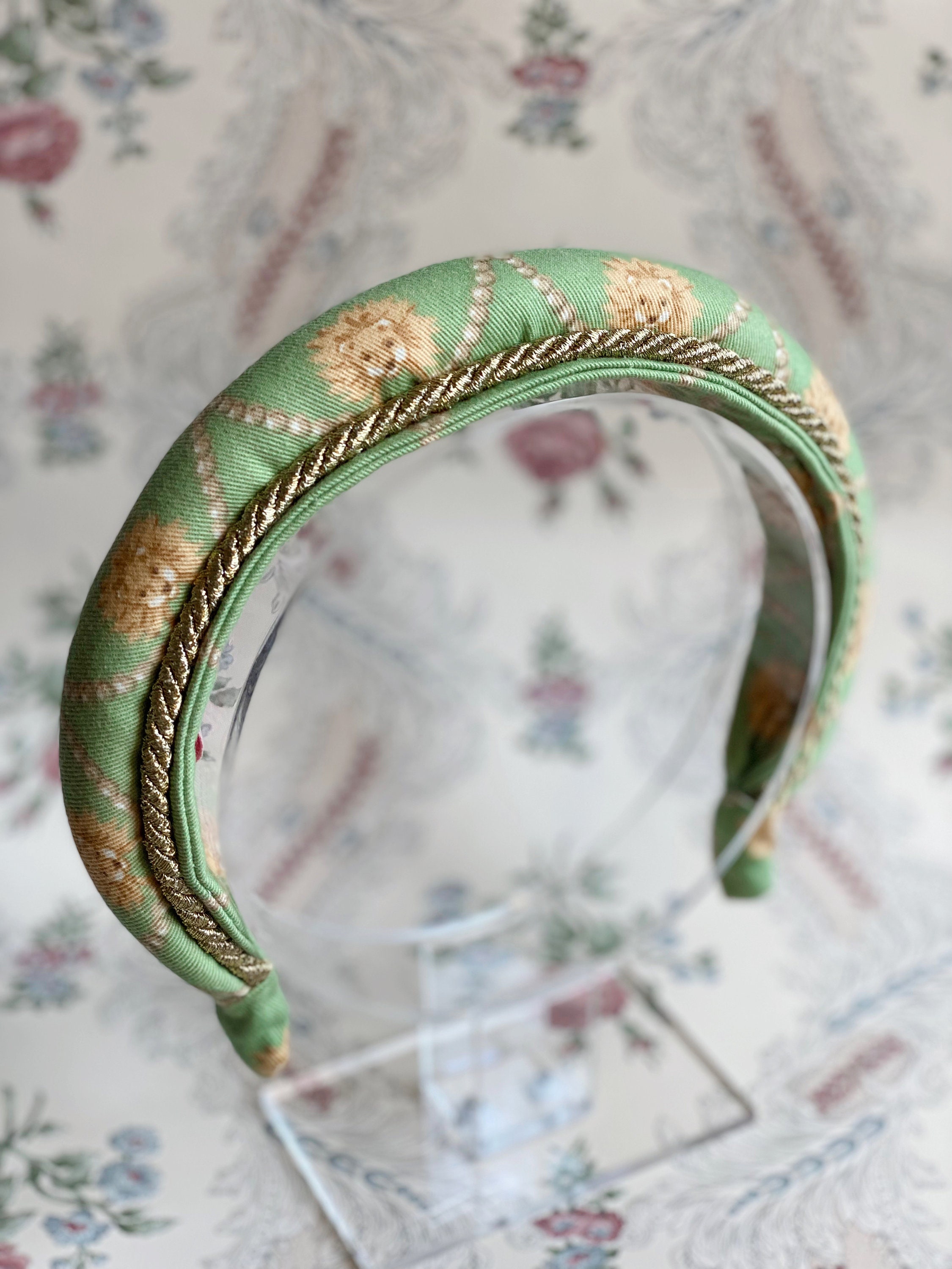 Vintage Green Lion Tudor England Headband, Headband Fascinator Special