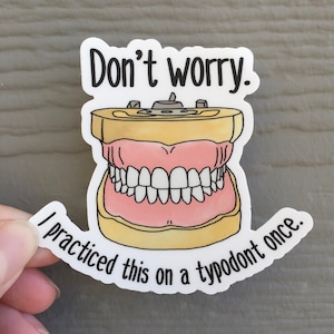 Typodont Sticker | Dental Sticker| Dental Student Sticker | Dental Assistant | Dental School| Dental Hygienist| Teeth | Smile | Dentistry