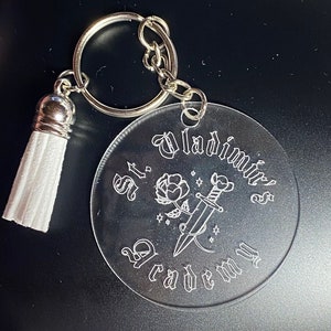 Vampire Academy Keychain, Vampire Academy Acrylic Keychain, Acrylic Keychain, Vamp Academy Keychain, Engraved Acrylic Keychain