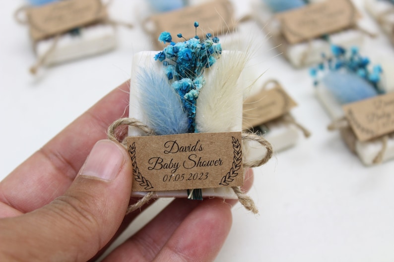 Handmade Baby Shower Scented Soap Favors, Baby Shower Favors for Guests in Bulk, Rustic Wedding Favors, Bridal Shower Soaps, Unique Soap image 5