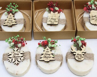 Christmas Personalized Scent Soap Favors, Christmas Gifts, Christmas Rustic Favors, Happy New Year, Happy Holiday, Thanksgiving Custom Favor