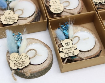 Baby Shower Candles, Baby Shower Favors for Guests, Personalized Candles, Party Favors Candles, Rustic Candle Favors, Baby Boy Favors