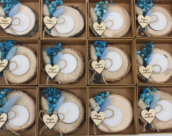 Wedding Party Favors for Guests in bulk | Wedding Bulk Favors | Wedding Rustic Favors | Unique Favors | Tealight Holders | Thank You Favor