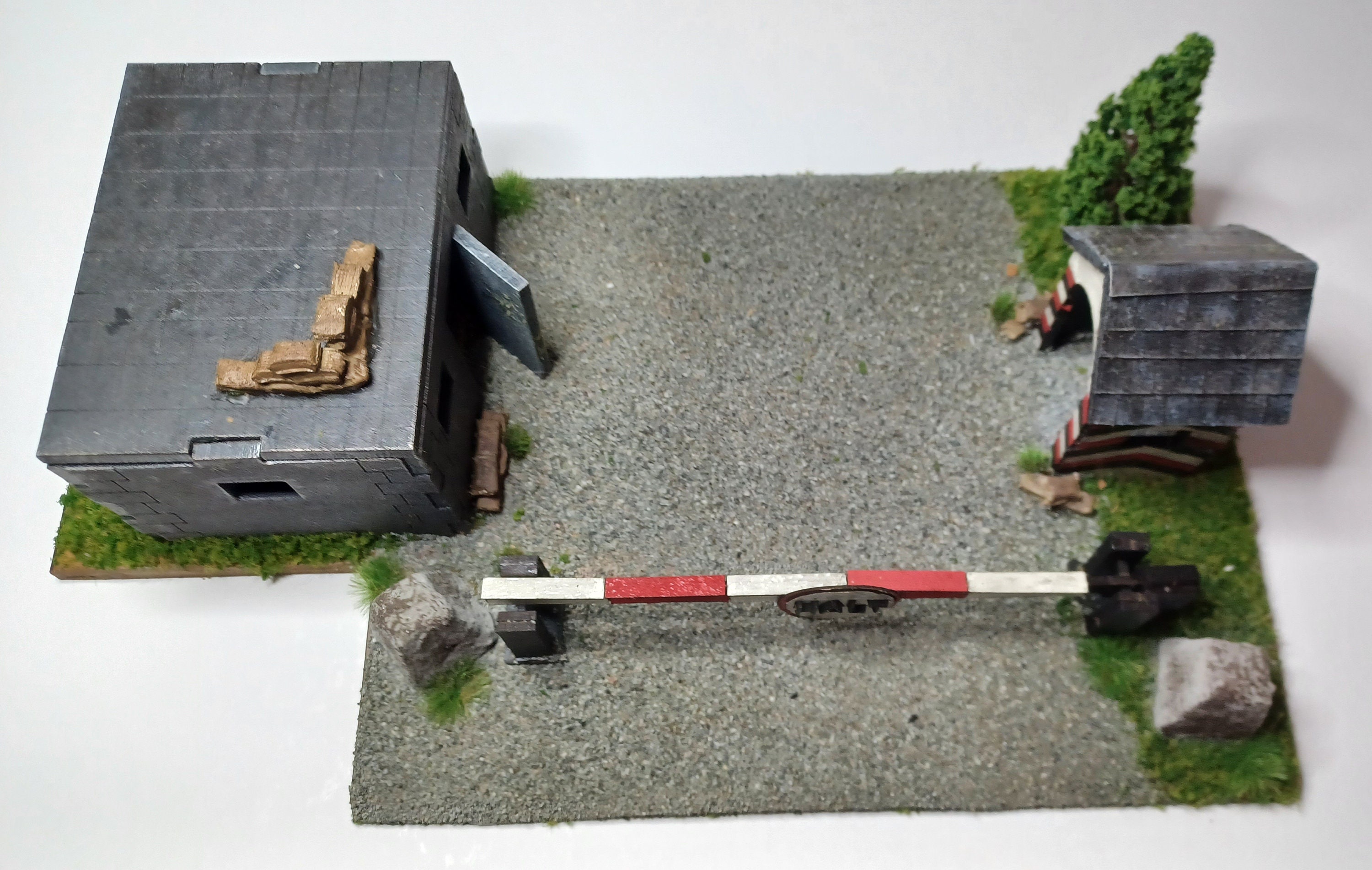 1/72 WWⅡ ドイツ 検問所 ジオラマ　完成品 28mm German Checkpoint. - Etsy