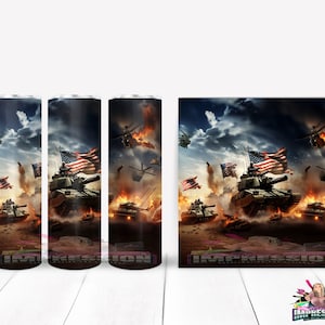 Military Battle Ground 20 oz Tumbler Wrap