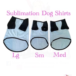 Sublimation Blank 100% Polyester Dog Shirt W/Black Trim