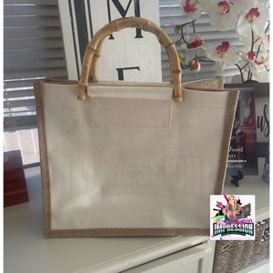 Sublimation/Vinyl Bamboo Tote Purse
