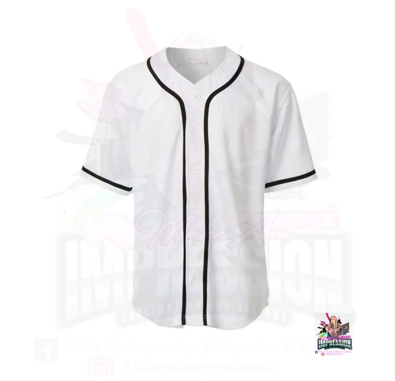 Youth & Adult Cream Full Button Baseball Jersey