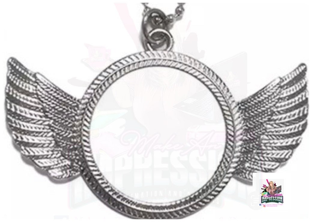 Angel Winged Sublimation Necklace (SILVER Only) – Krafters Kingdom