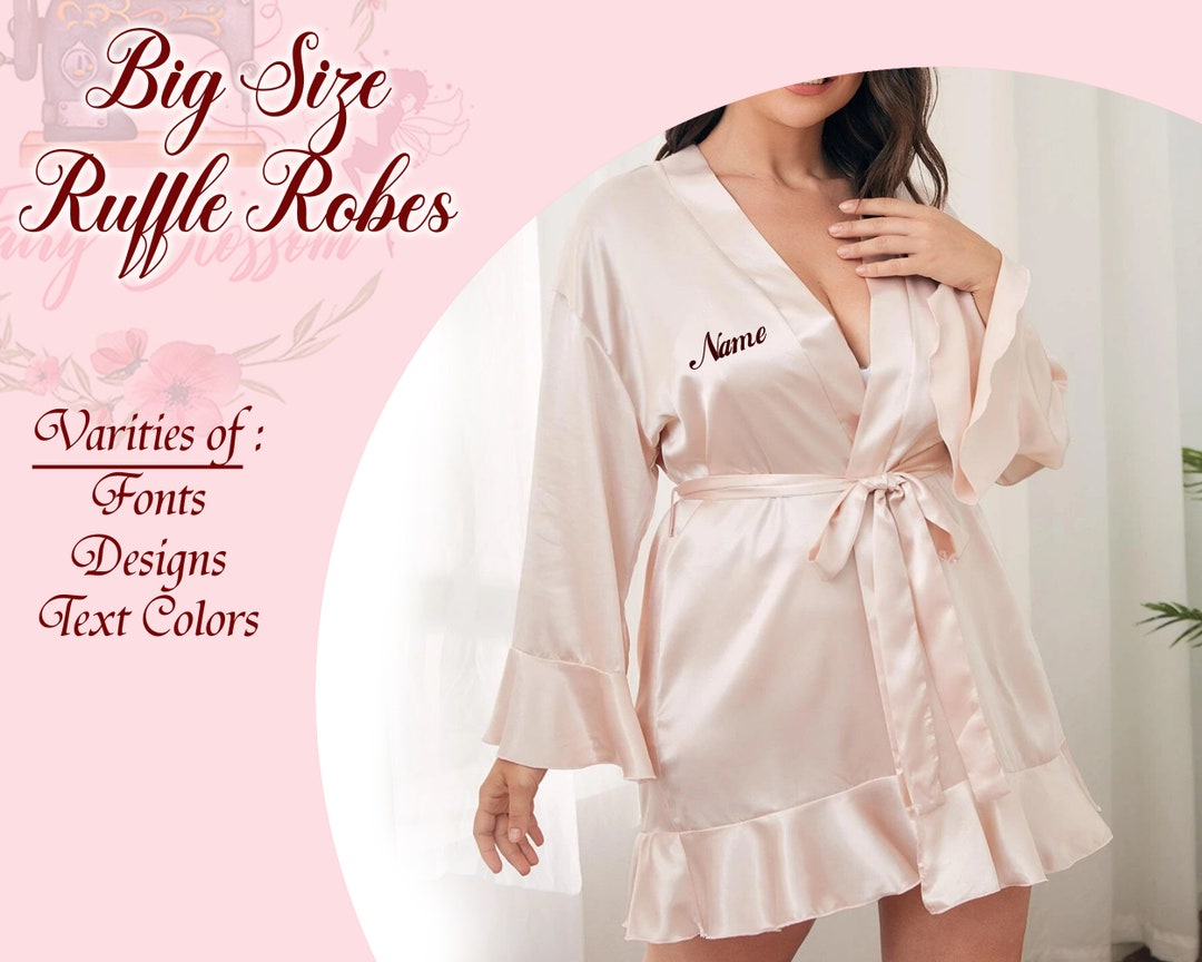 Plus Size Ruffle Robes for Bridesmaids Ruffle Robes Etsy