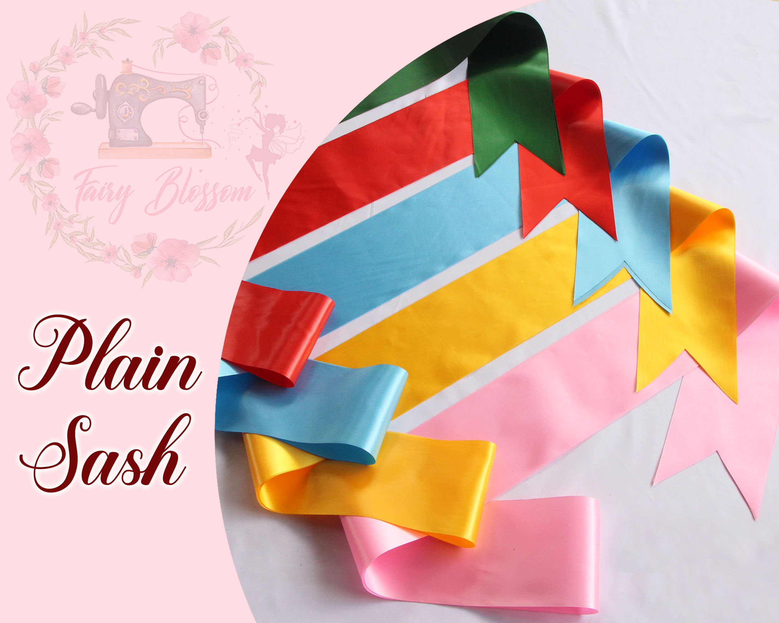 Plain Sash Blank Sash Ribbon Sashes Decorate Sash Sash Etsy