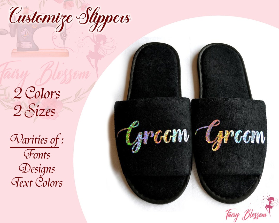 Personalized Spa Slippers Customized Slippers House Wear Etsy