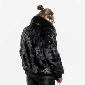 Men&#39;s Premium Black Mink coat