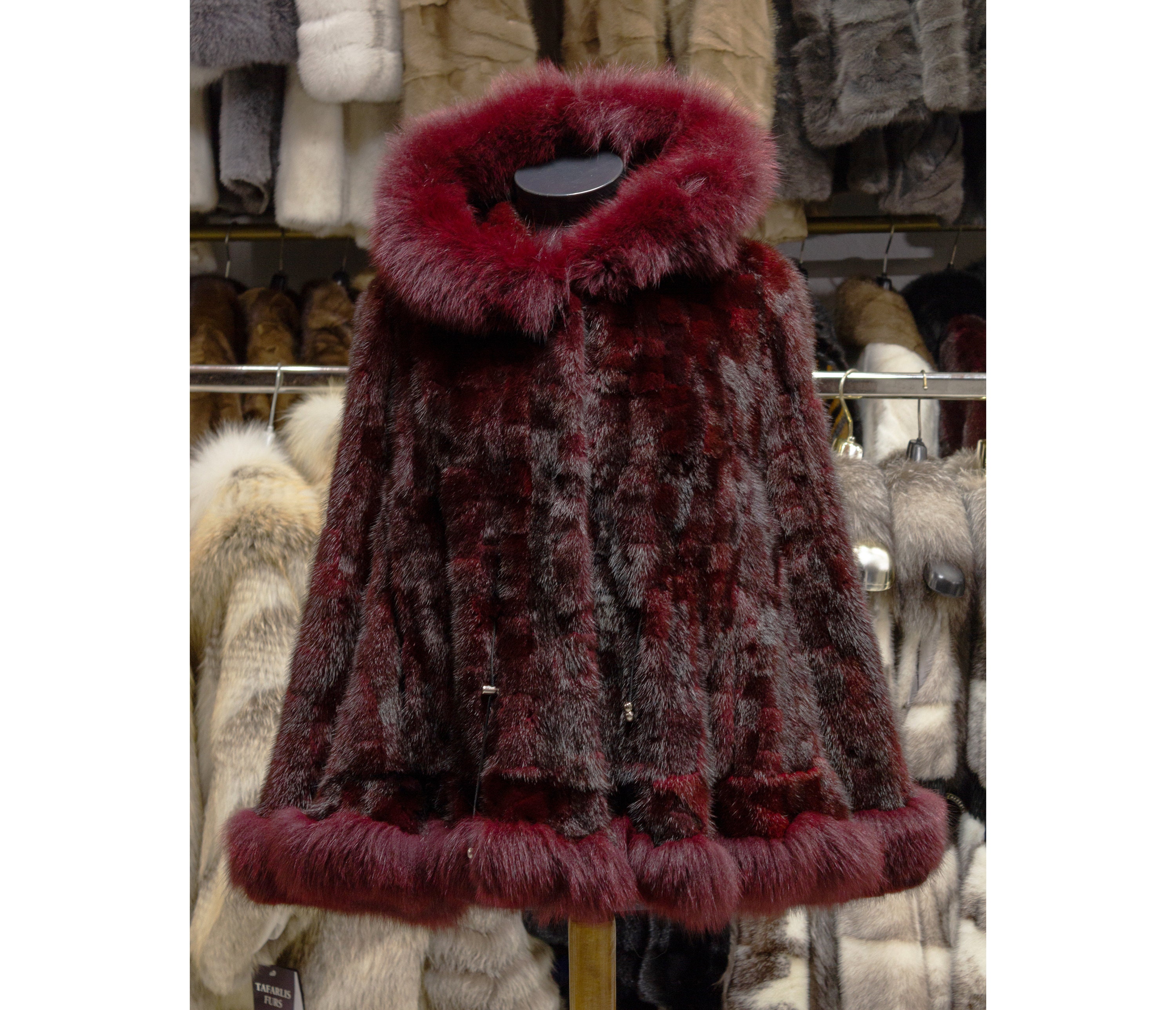 Bordeaux Mink Jacket - Etsy