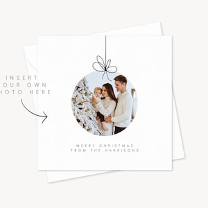 Carte de Noël photo personnalisée | Cadeau de fête | pour les Fêtes de portrait de famille | Carte d'hiver personnalisée | Joyeux Noël