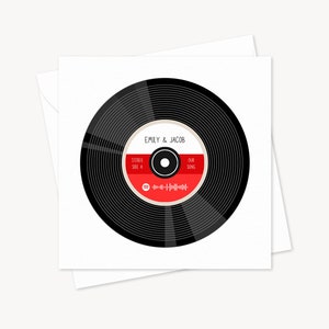 de Saint-Valentin personnalisée en vinyle | Notre chanson | Code Spotify | Petite amie petit ami femme mari | Carte de visite spéciale Pour la personne que j'aime