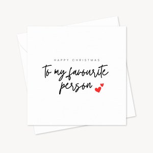 Kerstkaart favoriete persoon | Speciale kerstkaart voor vriend man vrouw vriendin | Minnaar kerstkaart | Speciale kerstkaart voor verloofde