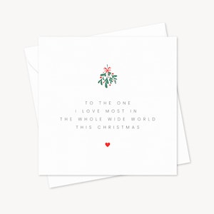 Per la persona che amo di più Biglietto di Natale / Biglietto di Natale per la persona amata / Biglietto di auguri / Regalo di Natale speciale / Biglietto per marito, moglie, fidanzata, fidanzato