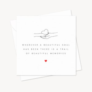 Hermosa tarjeta de recuerdos y almas / Regalo de condolencias / Tarjeta para amigos y familiares / Envío de amor / Dolor / Lo siento por su pérdida / Tarjeta de motivación