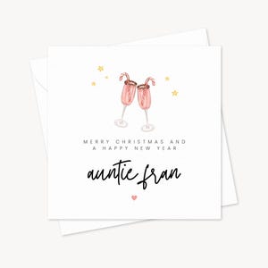 Personalisierte Weihnachtskarte für Tante | Festliche Familienkarte | Weihnachtskarte | Mama Papa Bruder Schwester Onkel Cousin Weihnachten Geschenk | Weihnachtskarte