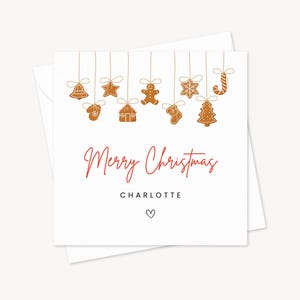 Gepersonaliseerde kerstkaart met peperkoekballen | Speciale kerstkaart voor familie | Kerstkaart | Leuk vriendenfeestje | Zoon Dochter Zus