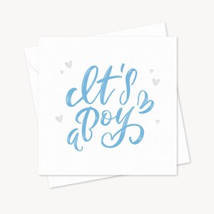 Het is een jongen nieuwe babykaart | Nieuwe aankomst babykaart | Babymeisje | Babyjongen | Welkom in de wereld | Gefeliciteerd